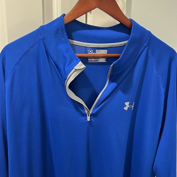 Under Armour 1/4 zip heat gear long sleeve performance shirt - Picture 3 of 7